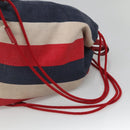 GUCCI Web Sherry Line Backpack Canvas Red Blue 473872 Auth 125637-8
