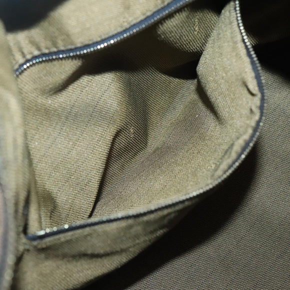 FENDI Zucca Canvas Vanity Pouch Black Brown Gold Auth 125642