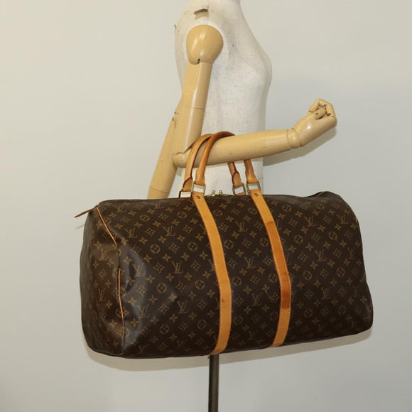 LOUIS VUITTON Monogram Keepall 55 Boston Bag M41424 LV Auth 125651
