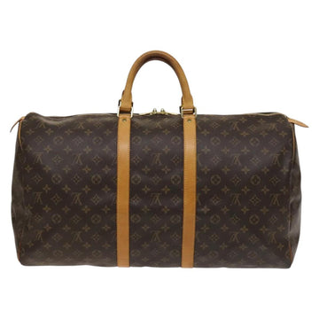 LOUIS VUITTON Monogram Keepall 55 Boston Bag M41424 LV Auth 125651 - 0
