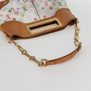 LOUIS VUITTON Monogram Multicolor Judy MM Bag 2Way White M40255 LV Auth 125654-10