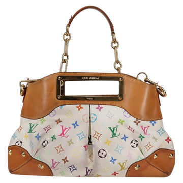 LOUIS VUITTON Monogram Multicolor Judy MM Bag 2Way White M40255 LV Auth 125654 - 0