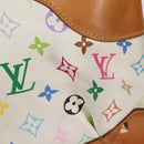 LOUIS VUITTON Monogram Multicolor Judy MM Bag 2Way White M40255 LV Auth 125654-3