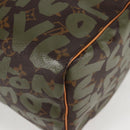 LOUIS VUITTON Monogram Graffiti Speedy 30 Bag Green Khaki M92194 Auth 125656AV-17