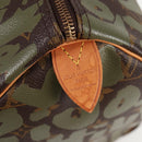 LOUIS VUITTON Monogram Graffiti Speedy 30 Bag Green Khaki M92194 Auth 125656AV-18