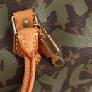 LOUIS VUITTON Monogram Graffiti Speedy 30 Bag Green Khaki M92194 Auth 125656AV-19