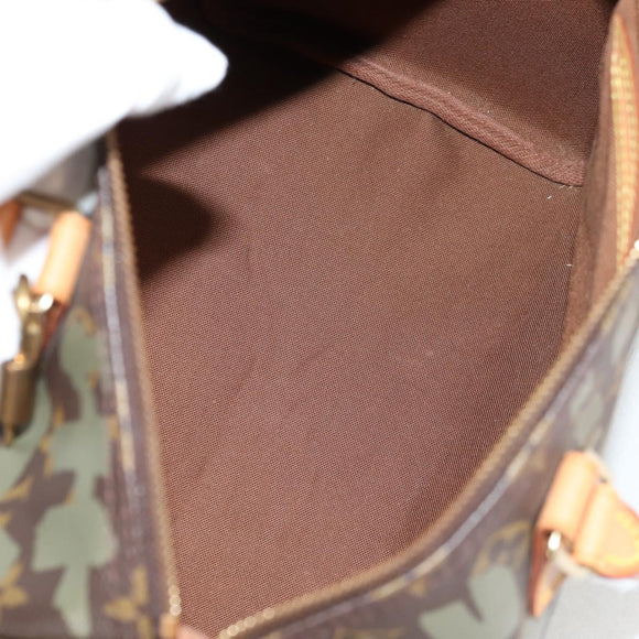 LOUIS VUITTON Monogram Graffiti Speedy 30 Bag Green Khaki M92194 Auth 125656AV