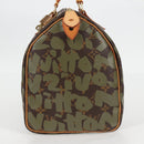 LOUIS VUITTON Monogram Graffiti Speedy 30 Bag Green Khaki M92194 Auth 125656AV-3