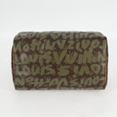 LOUIS VUITTON Monogram Graffiti Speedy 30 Bag Green Khaki M92194 Auth 125656AV-5