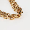 CELINE Chain Shoulder Bag Leather Pink Gold Auth 125657M-8