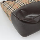 BURBERRY Nova Check Tote Bag Canvas Beige Gold Auth 125661-11