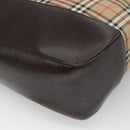 BURBERRY Nova Check Tote Bag Canvas Beige Gold Auth 125661-12