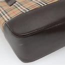BURBERRY Nova Check Tote Bag Canvas Beige Gold Auth 125661-13