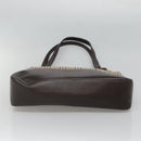 BURBERRY Nova Check Tote Bag Canvas Beige Gold Auth 125661-9