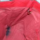 BURBERRY Tote Bag Leather Red Gold Auth 125684-11