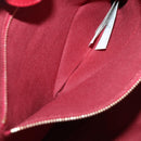 BURBERRY Tote Bag Leather Red Gold Auth 125684-20