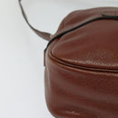 Christian Dior Shoulder Bag Leather Brown Gold Auth 125686-9