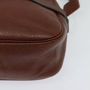 Christian Dior Shoulder Bag Leather Brown Gold Auth 125686-14
