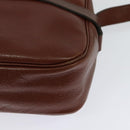 Christian Dior Shoulder Bag Leather Brown Gold Auth 125686-16