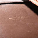Christian Dior Shoulder Bag Leather Brown Gold Auth 125686-11