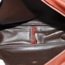 Christian Dior Shoulder Bag Leather Brown Gold Auth 125686-12