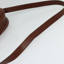 Christian Dior Shoulder Bag Leather Brown Gold Auth 125686-7