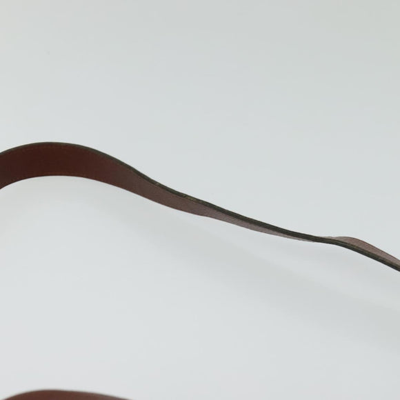 Christian Dior Shoulder Bag Leather Brown Gold Auth 125686