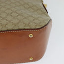 CELINE Macadam Canvas Hand Bag PVC 2way Beige Gold Auth 125690-16