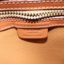CELINE Macadam Canvas Hand Bag PVC 2way Beige Gold Auth 125690-17