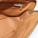 CELINE Macadam Canvas Hand Bag PVC 2way Beige Gold Auth 125690-18