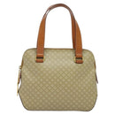 CELINE Macadam Canvas Hand Bag PVC 2way Beige Gold Auth 125690-13