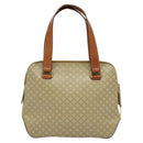 CELINE Macadam Canvas Hand Bag PVC 2way Beige Gold Auth 125690-2