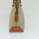 CELINE Macadam Canvas Hand Bag PVC 2way Beige Gold Auth 125690-4