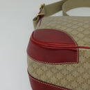 CELINE Macadam Canvas Shoulder Bag Beige Gold Auth 125691-9
