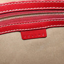 CELINE Macadam Canvas Shoulder Bag Beige Gold Auth 125691-17