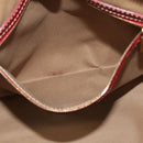 CELINE Macadam Canvas Shoulder Bag Beige Gold Auth 125691-11