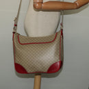 CELINE Macadam Canvas Shoulder Bag Beige Gold Auth 125691-20