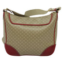 CELINE Macadam Canvas Shoulder Bag Beige Gold Auth 125691-2
