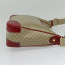CELINE Macadam Canvas Shoulder Bag Beige Gold Auth 125691-4