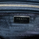 PRADA Hand Bag Canvas 2way Black Gold Auth 125699-18