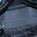 PRADA Hand Bag Canvas 2way Black Gold Auth 125699-10