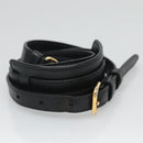 PRADA Hand Bag Canvas 2way Black Gold Auth 125699-22