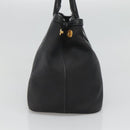 PRADA Hand Bag Canvas 2way Black Gold Auth 125699-4