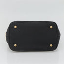 PRADA Hand Bag Canvas 2way Black Gold Auth 125699-5