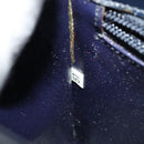 PRADA Shoulder Bag Leather Navy Gold Auth 125700-12