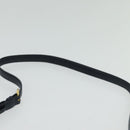 PRADA Shoulder Bag Leather Navy Gold Auth 125700-8