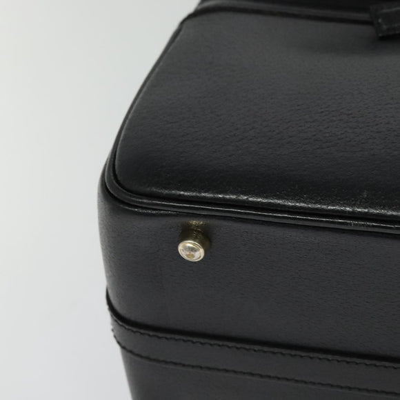 GUCCI Bamboo Hand Bag Leather 2way Black Gold 013 2122 2491 Auth 125704