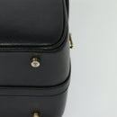 GUCCI Bamboo Hand Bag Leather 2way Black Gold 013 2122 2491 Auth 125704-11