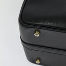 GUCCI Bamboo Hand Bag Leather 2way Black Gold 013 2122 2491 Auth 125704-12