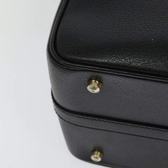 GUCCI Bamboo Hand Bag Leather 2way Black Gold 013 2122 2491 Auth 125704